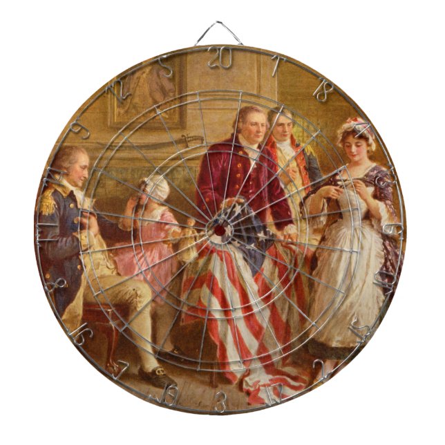 Betsy Ross, 1777 (American History) (USA Patriot) Dart Board (Front)