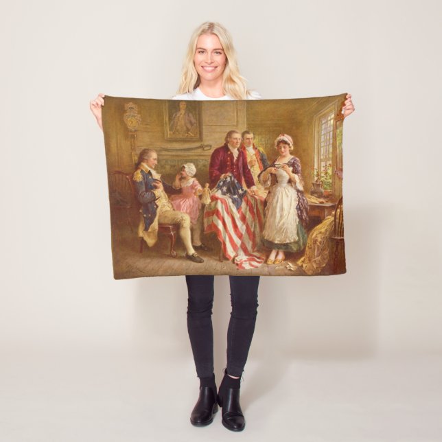Betsy Ross, 1777 (American History) (USA Patriot) Fleece Blanket (In Situ)