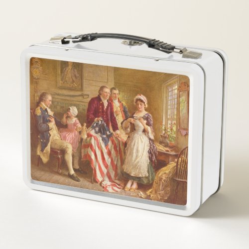 Betsy Ross 1777 American History USA Patriot Metal Lunch Box