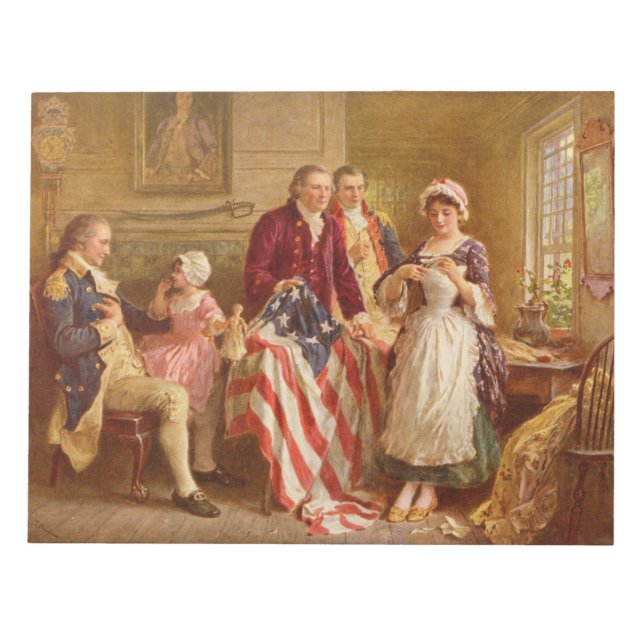 Betsy Ross, 1777 (American History) (USA Patriot) Notepad (Front)