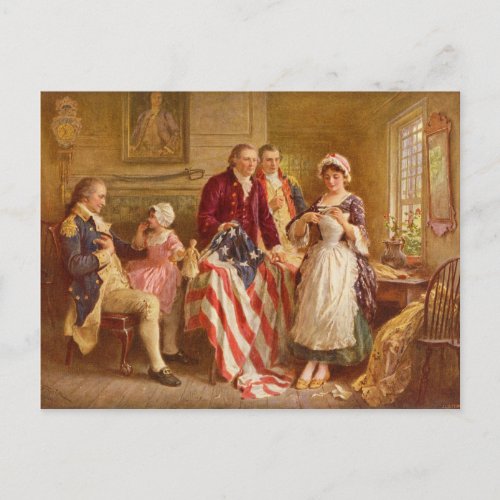 Betsy Ross 1777 American History USA Patriot Postcard