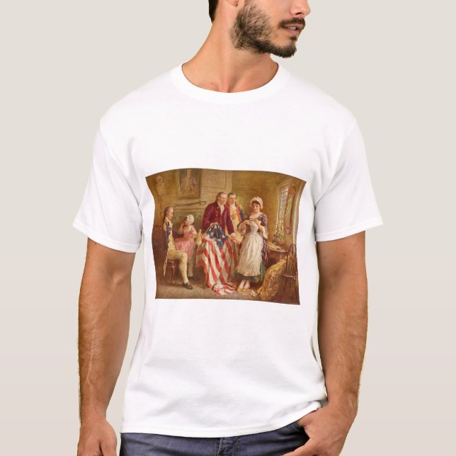 Betsy Ross, 1777 (American History) (USA Patriot) T-Shirt (Front)
