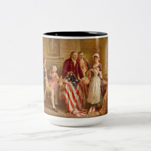 Betsy Ross, 1777 (American History) (USA Patriot) Two-Tone Coffee Mug