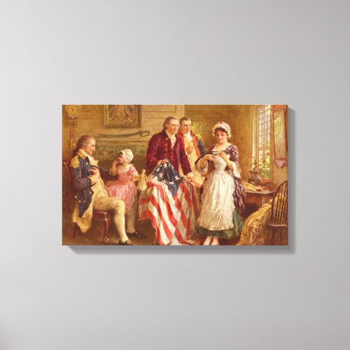 Betsy Ross 1777 by Jean Leon Gerome Ferris Canvas