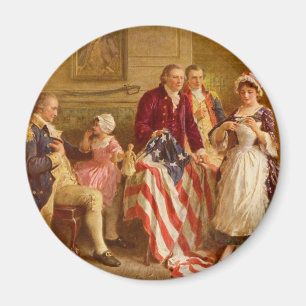Betsy Ross 1777 by Jean Leon Gerome Ferris Magnet
