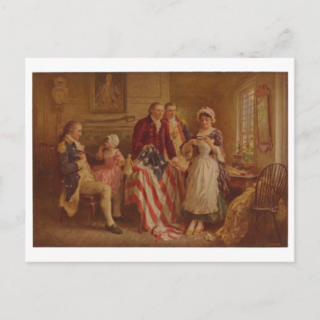 Betsy Ross, 1777, JLG Ferris, c1930 Postcard (Front)