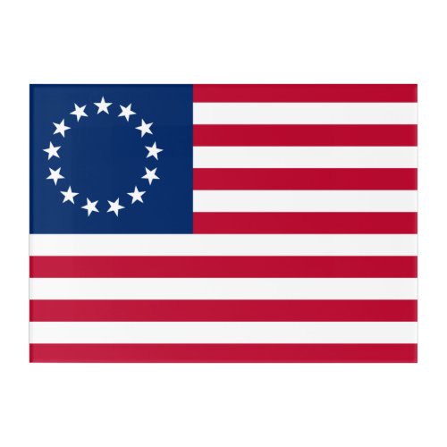 Betsy Ross American Circle Flag Flag 13 Stars Acrylic Print
