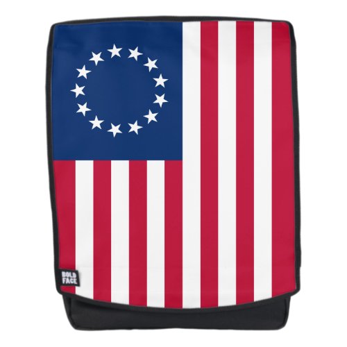 Betsy Ross American Circle Flag Flag 13 Stars Backpack