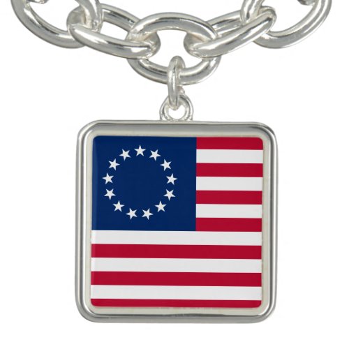 Betsy Ross American Circle Flag Flag 13 Stars Bracelet