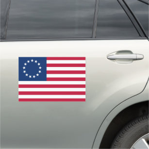 Betsy Ross American Circle Flag Flag 13 Stars Car Magnet