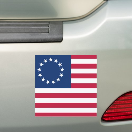 Betsy Ross American Circle Flag Flag 13 Stars Car Magnet