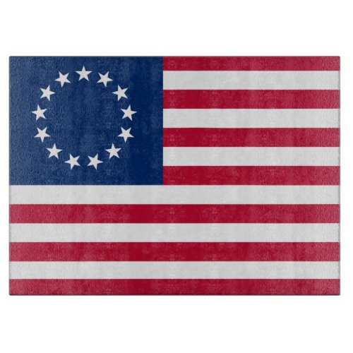 Betsy Ross American Circle Flag Flag 13 Stars Cutting Board