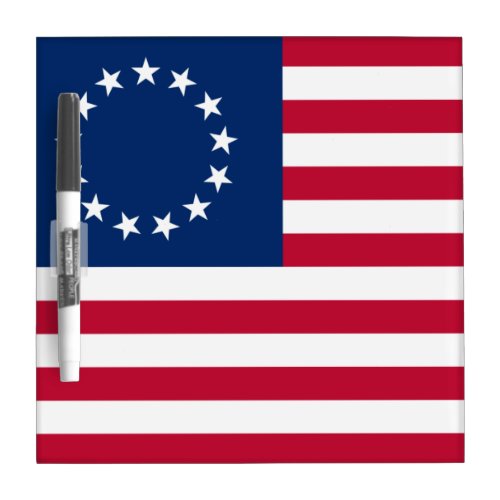 Betsy Ross American Circle Flag Flag 13 Stars Dry Erase Board
