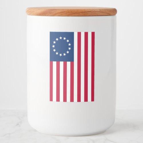 Betsy Ross American Circle Flag Flag 13 Stars Food Label