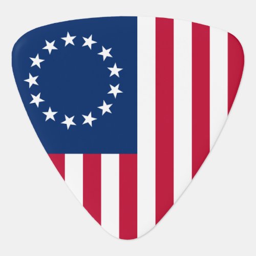 Betsy Ross American Circle Flag Flag 13 Stars Guitar Pick