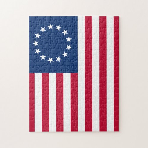 Betsy Ross American Circle Flag Flag 13 Stars Jigsaw Puzzle