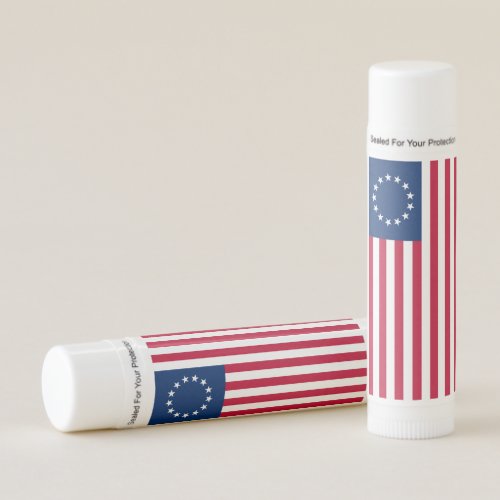 Betsy Ross American Circle Flag Flag 13 Stars Lip Balm