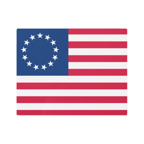 Betsy Ross American Circle Flag Flag 13 Stars Metal Print