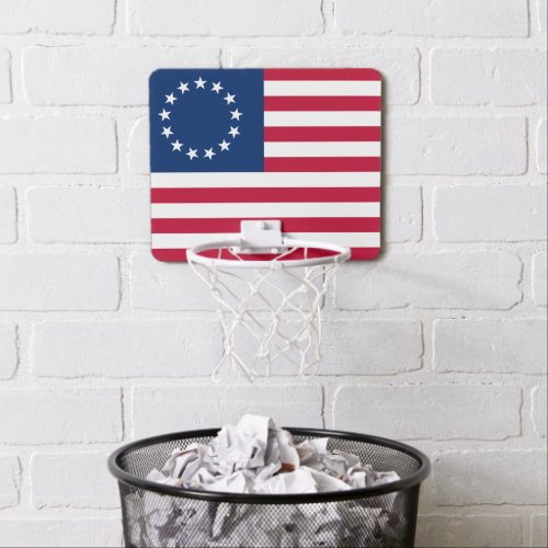 Betsy Ross American Circle Flag Flag 13 Stars Mini Basketball Hoop