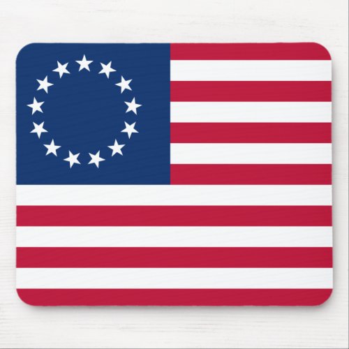 Betsy Ross American Circle Flag Flag 13 Stars Mouse Pad