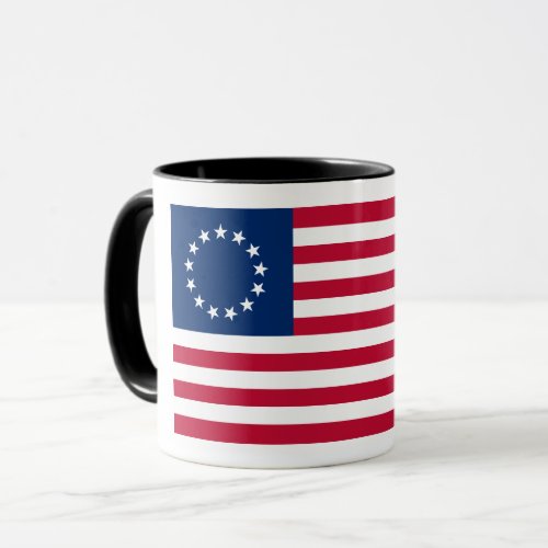 Betsy Ross American Circle Flag Flag 13 Stars Mug