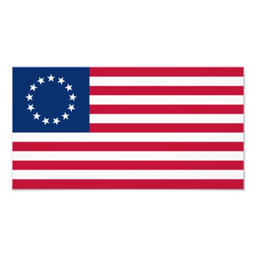 Betsy Ross American Circle Flag Flag 13 Stars Photo Print