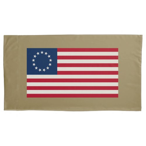 Betsy Ross American Circle Flag Flag 13 Stars Pillow Case