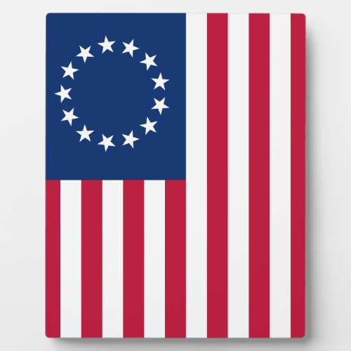 Betsy Ross American Circle Flag Flag 13 Stars Plaque