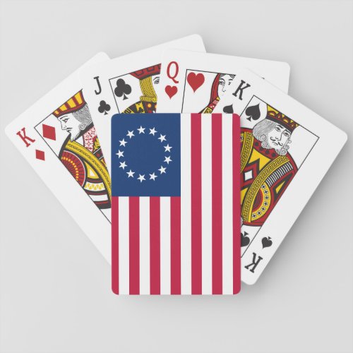 Betsy Ross American Circle Flag Flag 13 Stars Playing Cards