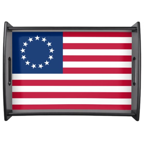 Betsy Ross American Circle Flag Flag 13 Stars Serving Tray