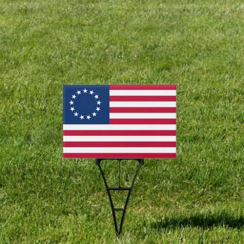 Betsy Ross American Circle Flag Flag 13 Stars Sign
