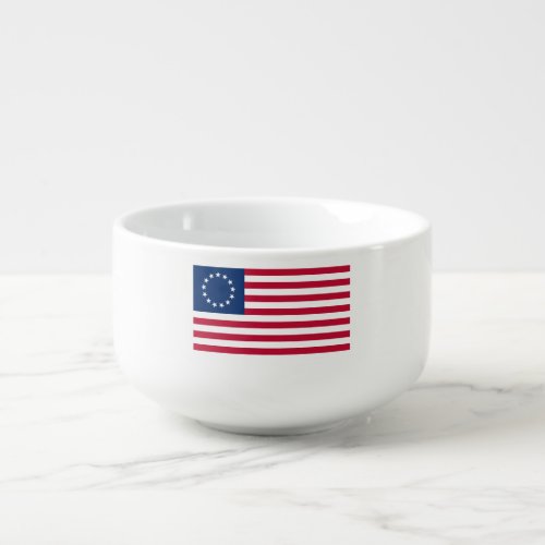Betsy Ross American Circle Flag Flag 13 Stars Soup Mug