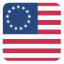 Betsy Ross American Circle Flag Flag 13 Stars Square Sticker