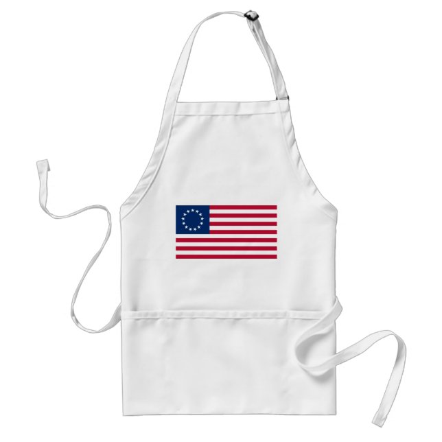Betsy Ross American Flag Adult Apron (Front)