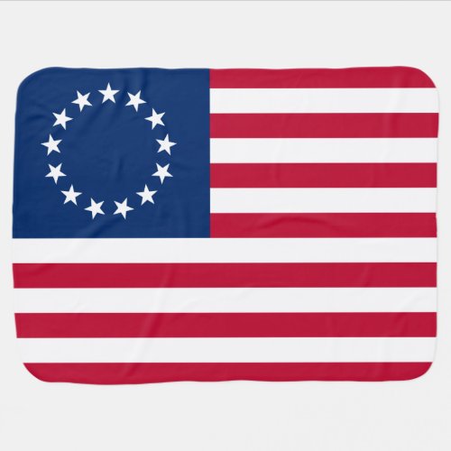 Betsy Ross American Flag Baby Blanket