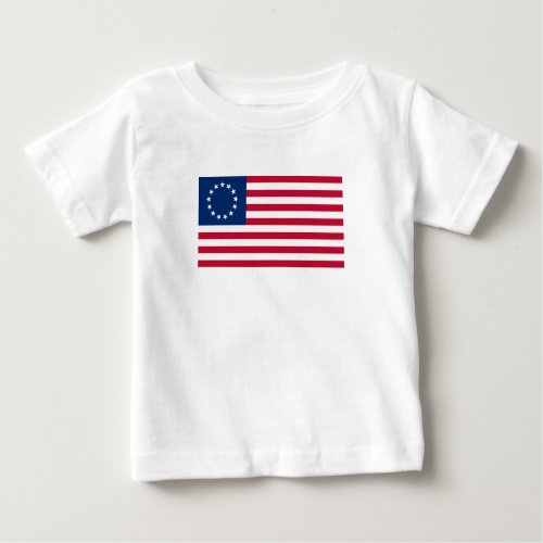 Betsy Ross American Flag Baby T_Shirt