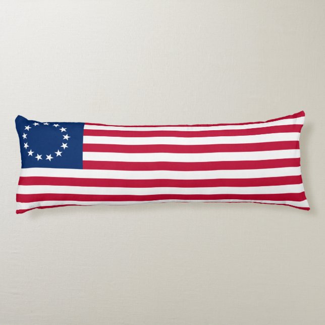 Betsy Ross American Flag Body Pillow (Back)