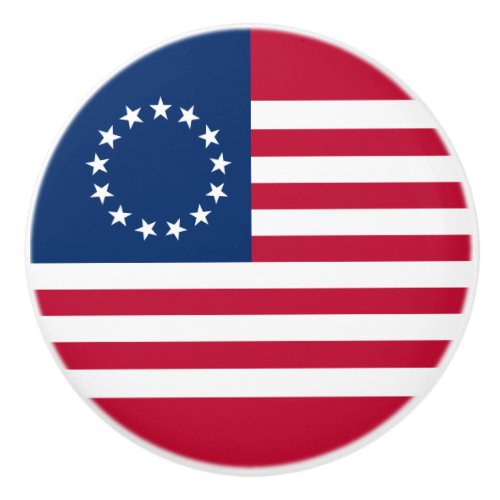 Betsy Ross American Flag Ceramic Knob