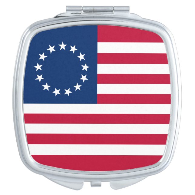 Betsy Ross American Flag Compact Mirror (Front)