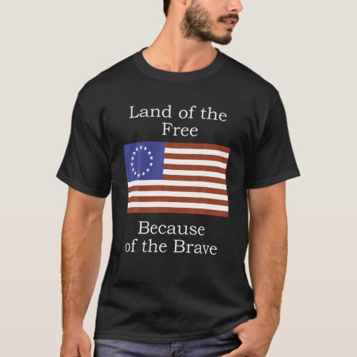 Betsy Ross American Flag Freedom from Revolutionar T_Shirt