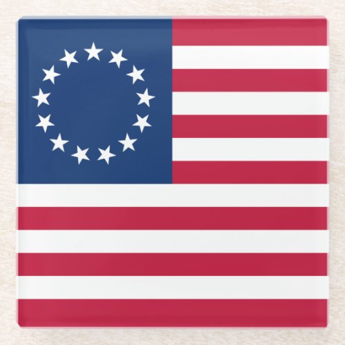 Betsy Ross American Flag Glass Coaster