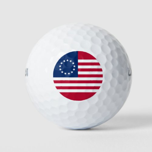 Betsy Ross American Flag Golf Balls