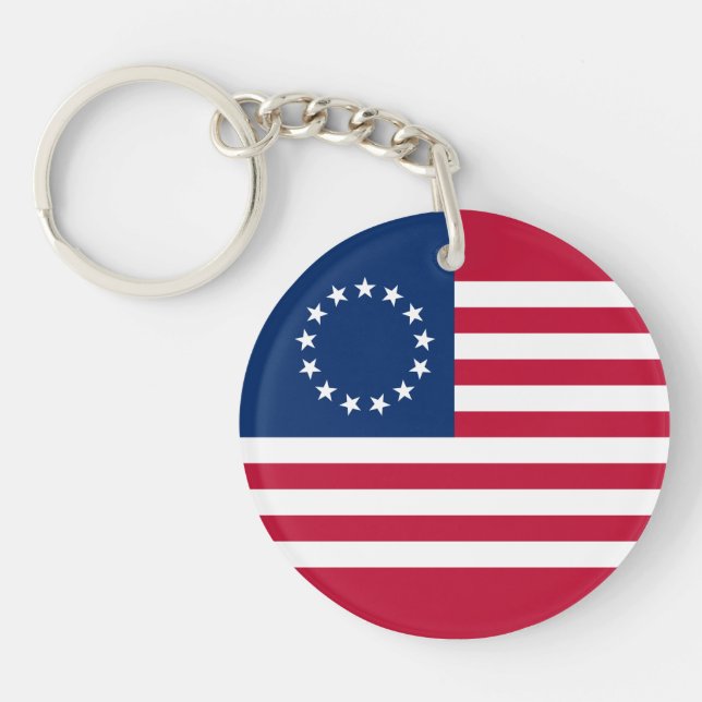 Betsy Ross American Flag Keychain (Front)