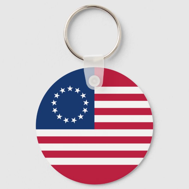 Betsy Ross American Flag Keychain (Front)