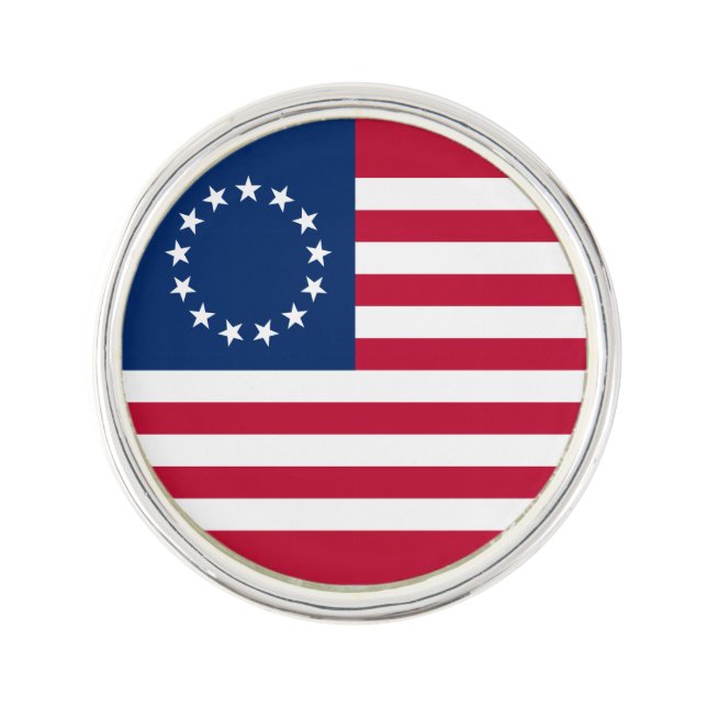 Betsy Ross American Flag Lapel Pin (Front)