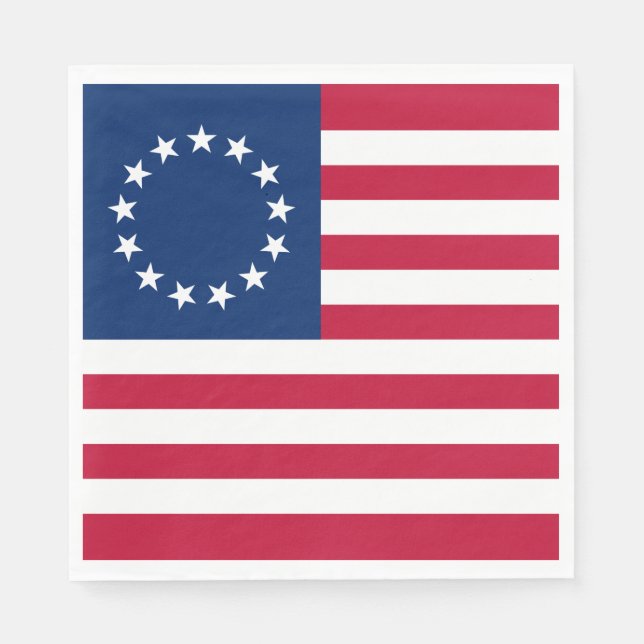 Betsy Ross American Flag Napkins (Front)