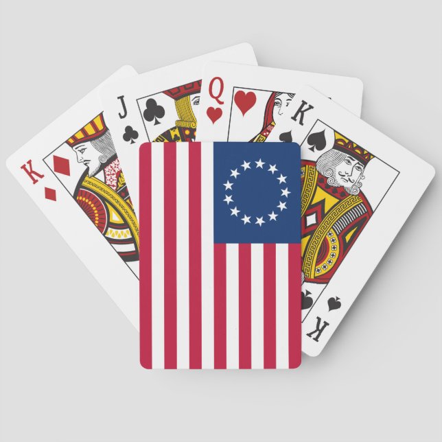 Betsy Ross American Flag Poker Cards (Back)
