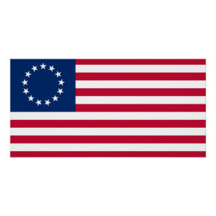 Betsy Ross American Flag Poster