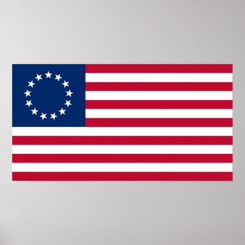 Betsy Ross American Flag Poster