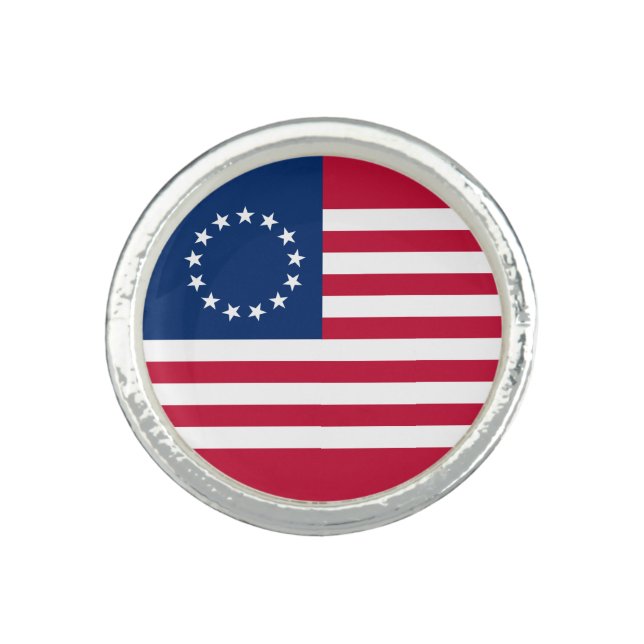 Betsy Ross American Flag Ring (Front)